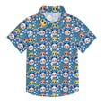 thumbnail image 1 of Dailycode Small Short Sleeve Button Down Shirts Panda and Civet Cat Face Casual Shirt 3-10 Years, 1 of 9