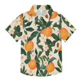 thumbnail image 1 of Dailycode Small Short Sleeve Button Down Shirts Peaches and Flower Casual Shirt 3-10 Years, 1 of 9