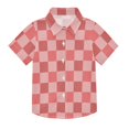thumbnail image 1 of Dailycode Small Short Sleeve Button Down Shirts Red Pink Gingham Casual Shirt 3-10 Years, 1 of 9