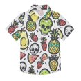 thumbnail image 1 of Dailycode Small Short Sleeve Button Down Shirts Skull and Fruits Casual Shirt 3-10 Years, 1 of 9