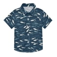 thumbnail image 1 of Dailycode Small Short Sleeve Button Down Shirts Small Fish Swimming Casual Shirt 3-10 Years, 1 of 9
