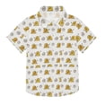 thumbnail image 1 of Dailycode Small Short Sleeve Button Down Shirts Snail and Conch Casual Shirt 3-10 Years, 1 of 9