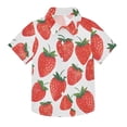 thumbnail image 1 of Dailycode Small Short Sleeve Button Down Shirts Strawberry Hand Drawn Casual Shirt 3-10 Years, 1 of 9