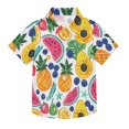 thumbnail image 1 of Dailycode Small Short Sleeve Button Down Shirts Summer Tropical Fruits Casual Shirt 3-10 Years, 1 of 9
