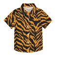 thumbnail image 1 of Dailycode Small Short Sleeve Button Down Shirts Tiger Print Casual Shirt 3-10 Years, 1 of 9