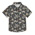 thumbnail image 1 of Dailycode Small Short Sleeve Button Down Shirts Turtles and Coral Reef Casual Shirt 3-10 Years, 1 of 9