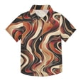 thumbnail image 1 of Dailycode Small Short Sleeve Button Down Shirts Wavy Line Casual Shirt 3-10 Years, 1 of 9