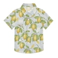 thumbnail image 1 of Dailycode Small Short Sleeve Button Down Shirts Yellow Lemon and Blue Tile Casual Shirt 3-10 Years, 1 of 9
