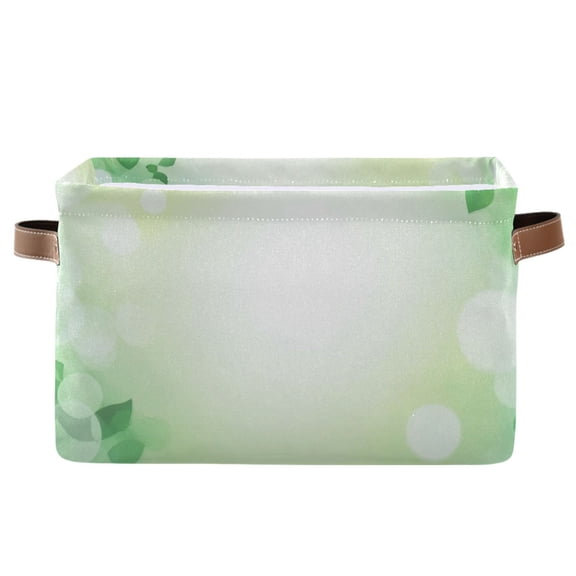Dailycode Storage Bins with Handle Fabric Organizer Basket Foldable Box 1 Pack Elegant Spring Atmosphere 14.2x10.2x8.3