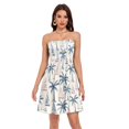 thumbnail image 1 of Dailycode Summer Dresses for Women Strapless Casual Beach Cover Ups Anchor Palm Tree Ship Tube Top Sundress, 1 of 8