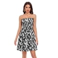 thumbnail image 1 of Dailycode Summer Dresses for Women Strapless Casual Beach Cover Ups Black Snake Skin Tube Top Sundress, 1 of 8