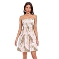 thumbnail image 1 of Dailycode Summer Dresses for Women Strapless Casual Beach Cover Ups Cheetah Leopard Tube Top Sundress, 1 of 7