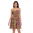 thumbnail image 1 of Dailycode Summer Dresses for Women Strapless Casual Beach Cover Ups Colorful Leopard Print Tube Top Sundress, 1 of 8