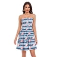 thumbnail image 1 of Dailycode Summer Dresses for Women Strapless Casual Beach Cover Ups Flamingo with Heart Tube Top Sundress, 1 of 8