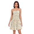 thumbnail image 1 of Dailycode Summer Dresses for Women Strapless Casual Beach Cover Ups People on Beach Tube Top Sundress, 1 of 8