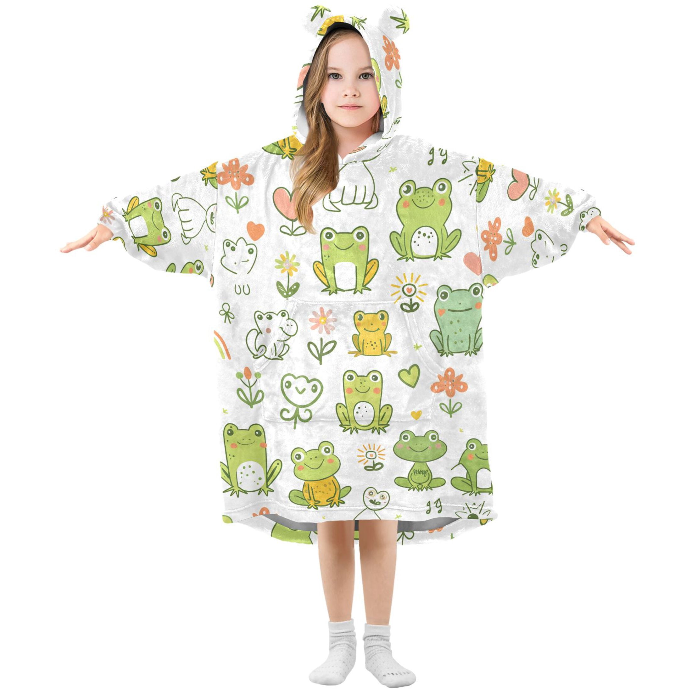 Dailycode Wearable Blanket Hoodie Oversized Sherpa Flannel Blankets ...