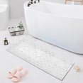 thumbnail image 1 of Dailycode White and Light Gray Triangular Bathroom Rugs Non Slip Absorbent Soft Plush Quick Dry Bath Mat, 39"x20", 1 of 8