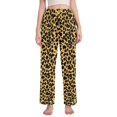 thumbnail image 1 of Dailycode Women's Pajama Pants Wide Leg Lounge Pj Bottoms With Pockets Black Leopard Print, 1 of 7