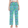 thumbnail image 1 of Dailycode Women's Pajama Pants Wide Leg Lounge Pj Bottoms With Pockets Boat Animal Fruits Heart, 1 of 7