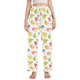 thumbnail image 1 of Dailycode Women's Pajama Pants Wide Leg Lounge Pj Bottoms With Pockets Cartoon Colorful Fishs, 1 of 7