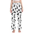 thumbnail image 1 of Dailycode Women's Pajama Pants Wide Leg Lounge Pj Bottoms With Pockets Cartoon Doodle, 1 of 7