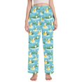 thumbnail image 1 of Dailycode Women's Pajama Pants Wide Leg Lounge Pj Bottoms With Pockets Cartoon Ducks Flower Plant, 1 of 7