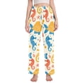 thumbnail image 1 of Dailycode Women's Pajama Pants Wide Leg Lounge Pj Bottoms With Pockets Cartoon Fish and Seahorse, 1 of 7