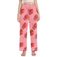 thumbnail image 1 of Dailycode Women's Pajama Pants Wide Leg Lounge Pj Bottoms With Pockets Cherries with Shadows, 1 of 7