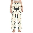 thumbnail image 1 of Dailycode Women's Pajama Pants Wide Leg Lounge Pj Bottoms With Pockets Chicken with Horse, 1 of 7