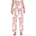 thumbnail image 1 of Dailycode Women's Pajama Pants Wide Leg Lounge Pj Bottoms With Pockets Funny Llama and Clouds, 1 of 7