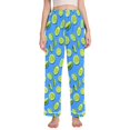 thumbnail image 1 of Dailycode Women's Pajama Pants Wide Leg Lounge Pj Bottoms With Pockets Lime Slices, 1 of 7