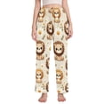 thumbnail image 1 of Dailycode Women's Pajama Pants Wide Leg Lounge Pj Bottoms With Pockets Lovely Lions and Daisy, 1 of 7