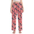 thumbnail image 1 of Dailycode Women's Pajama Pants Wide Leg Lounge Pj Bottoms With Pockets Rose on Stems, 1 of 7