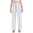 thumbnail image 1 of Dailycode Women's Pajama Pants Wide Leg Lounge Pj Bottoms With Pockets Sky Gray and White Stripes, 1 of 7