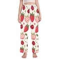 thumbnail image 1 of Dailycode Women's Pajama Pants Wide Leg Lounge Pj Bottoms With Pockets Strawberry Cherries Berries, 1 of 7