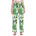thumbnail image 1 of Dailycode Women's Pajama Pants Wide Leg Lounge Pj Bottoms With Pockets Succulents Flowers, 1 of 7
