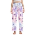 thumbnail image 1 of Dailycode Women's Pajama Pants Wide Leg Lounge Pj Bottoms With Pockets Sweet Watercolor Flower, 1 of 7