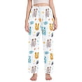 thumbnail image 1 of Dailycode Women's Pajama Pants Wide Leg Lounge Pj Bottoms With Pockets Various Color Dogs, 1 of 7