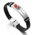 thumbnail image 1 of Dailydollars Adjustable Durable Stainless Steel Medical ID Bracelet with Aid Bag, Black, 1 of 7