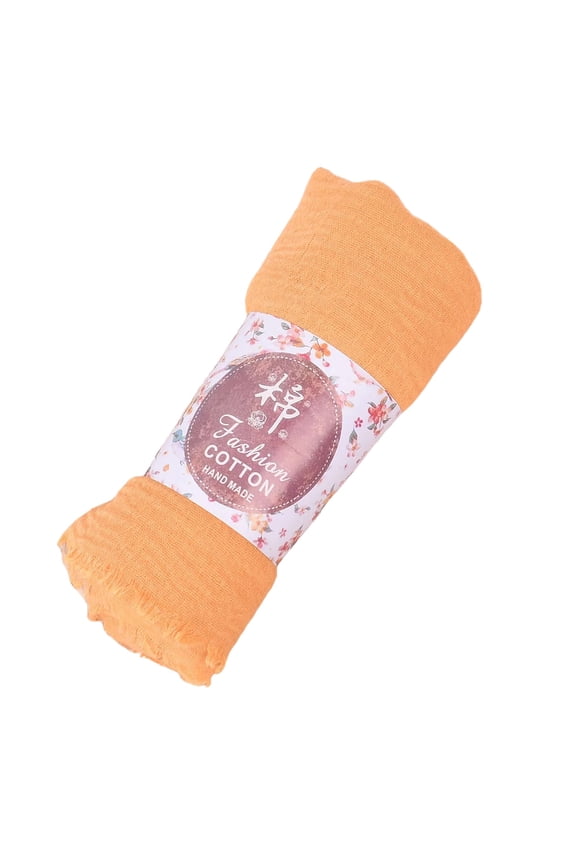 Breathable Cotton Hijab Scarf for Women - Oversized Head Cover, Soft Wrap & Shawl for Daily Wear Under $5.00, Yellow One Size