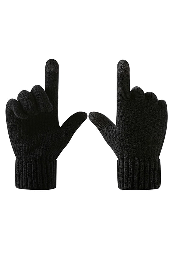 Gloves Winter Womens Cozy Sherpa Lined Winter Mittens - Plush Fuzzy Interior, Fleece Lining, Ribbed Cuff, Ultra Warmth,Black,A