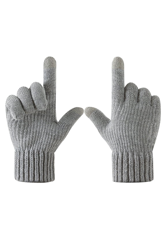 Gloves Winter Womens Cozy Sherpa Lined Winter Mittens - Plush Fuzzy Interior, Fleece Lining, Ribbed Cuff, Ultra Warmth,Grey,A