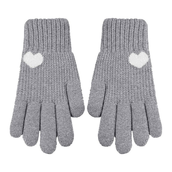 Dailypoc Gloves Winter Womens Windproof Soft Shell Gloves - Thermal Insulation, Grip Palm, All-Weather Protection, Active Use,Grey,One Size