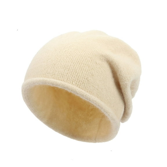 Dailypoc Popular Knit Beanie Winter Hats for Men and Women, Warm Soft and Stretchy Ribbed Lightweight Toboggan Cap for Daily Use,White,One Size