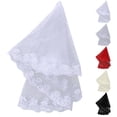 thumbnail image 1 of Dailypoc Single Layer Bridal Veil, Wedding Hair Accessory for Chapel, Garden, Vintage Theme Ceremony Red M, 1 of 5