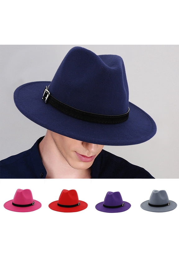 Vintage Wide Brim Panama Hat - Unisex for Men & Women, Adjustable with Belt Buckle, Retro Style for Outdoor Adventures, Durable All-Season Wear,Hot Pink,One Size