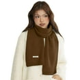 thumbnail image 1 of Dailypoc Winter Scarf for Women - Womens Soft-Warm-Chunky-Scarf for Cold Weather Winter Scarfs Fashion Solid Scarves Under $10, Coffee One Size, 1 of 5