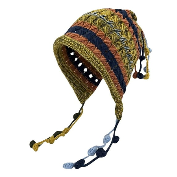 Dailypoc Womens Hats Thermal Beanie Hats - Acrylic Knit Winter Hat, Fold-Up Brim, Cold Weather Essential,Green,One Size