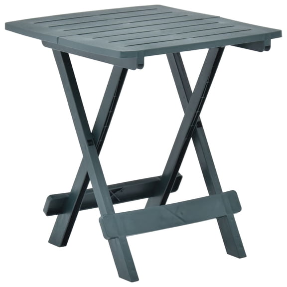 Dailysport Green Portable Plastic Folding Garden Table, 454350cm Compact Foldup Outdoor Side Table for Patio, Balcony and Camping