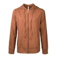 thumbnail image 1 of Dailywear Womens Long Sleeve Thin Cotton Full Zip Up Hoodie Jacket Brick, Xlarge, 1 of 5